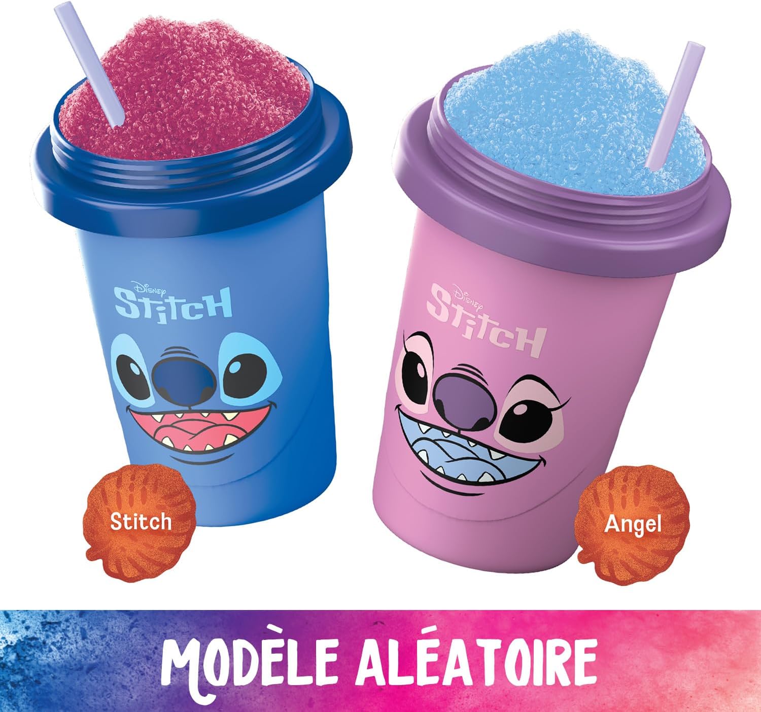 BANDAI - Chillfactor - Disney Stitch or Angel - Slush Cup with Straw - Random Model Sold Individually - Making Homemade Ice Cream - Creative Kitchen Workshop for Kids