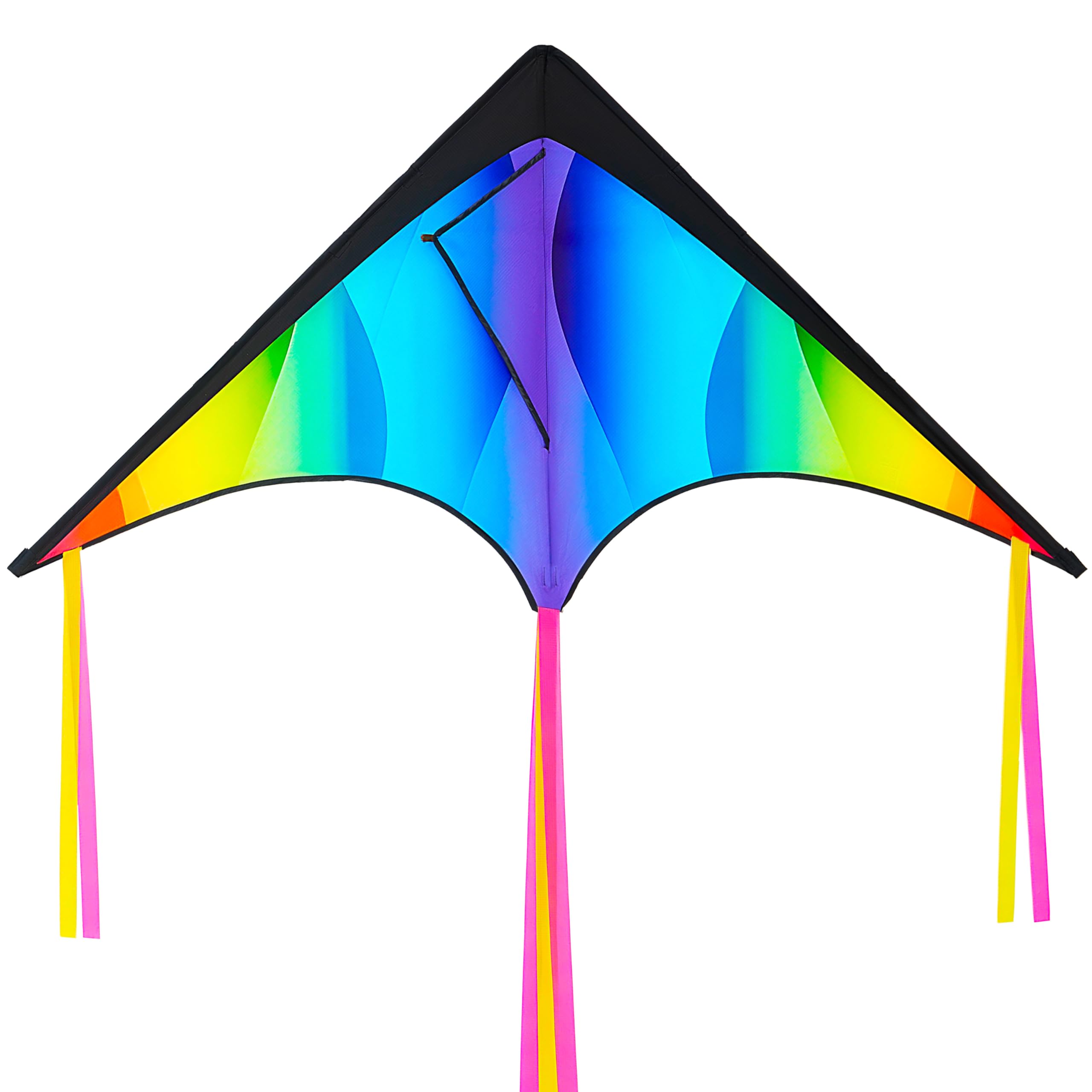 JOYIN Cometa Big Delta Degradado Arcoíris – Fácil De Volar Y Súper Colorida