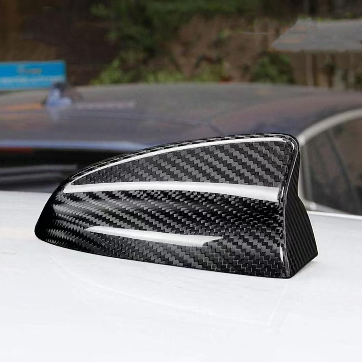Car Shark Fin Roof Antenna Cover Trim for Dodge Charger 2015-2024 Dry Carbon Fiber