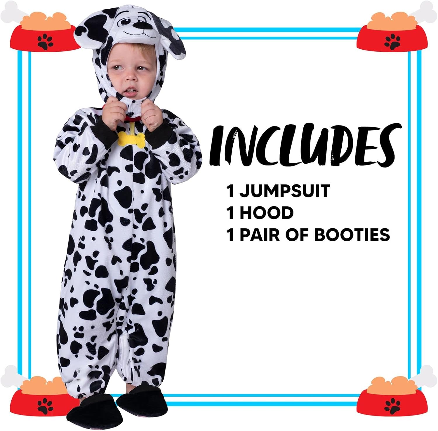 Spooktacular Creations Halloween Toddler Dalmatian Puppy Costume, Unisex Dog Costume for Baby, Kids Halloween Event Party
