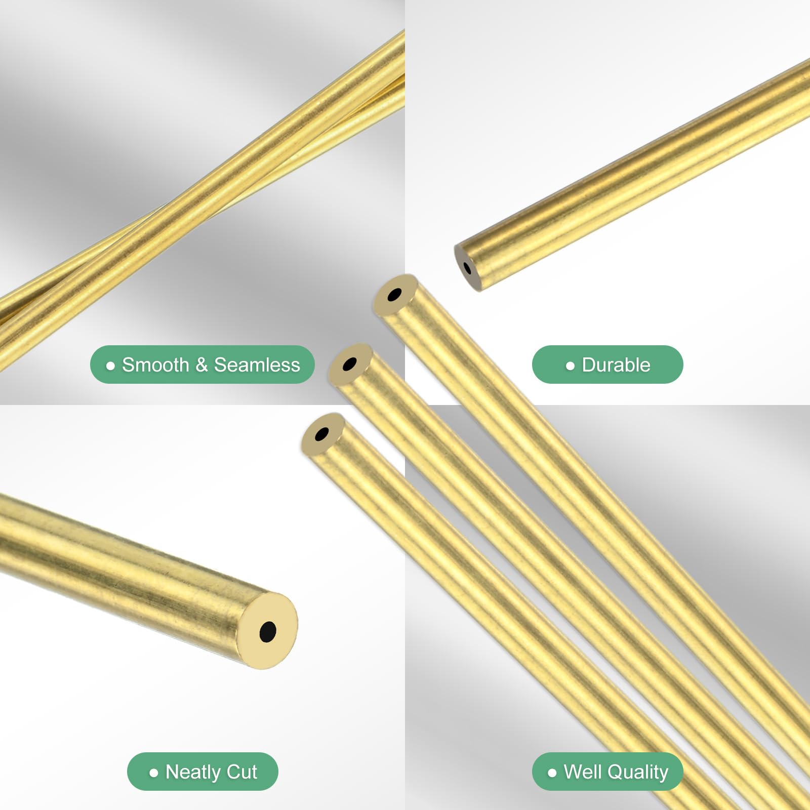 Brass Tube H62 - 500mm Length, 0.3mm Wall, 5mm Outer Diameter, For Mechanical & DIY Projects