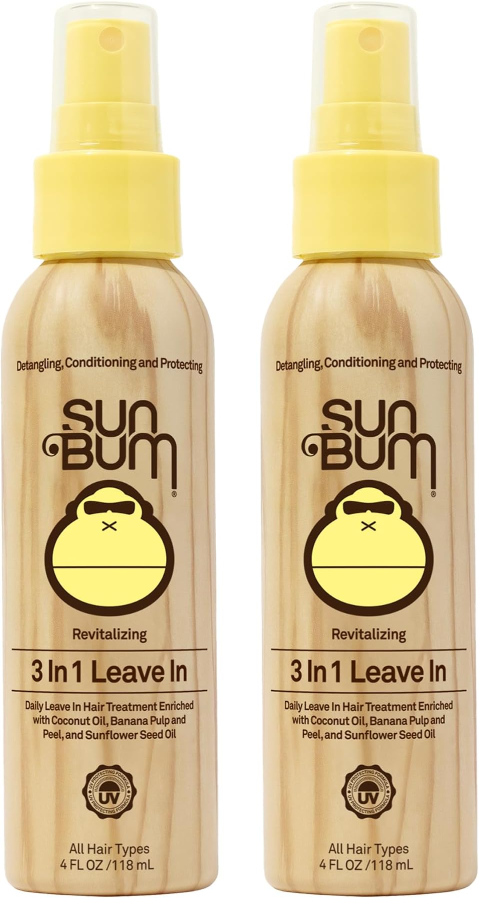 Sun Bum Sun Bum 3 In 1 Leave In Hair Conditioning Treatment, 2 Pack (4 Oz)