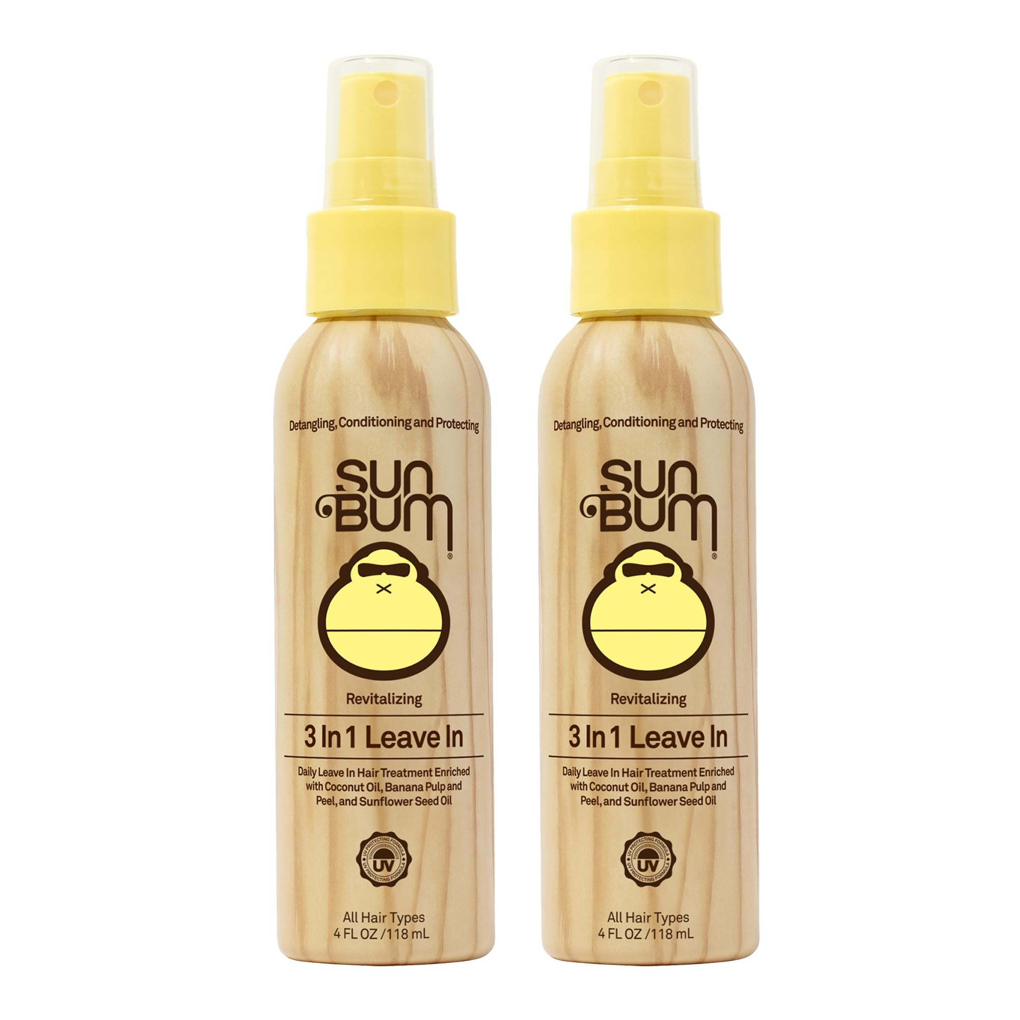 Sun Bum Sun Bum 3 In 1 Leave In Hair Conditioning Treatment, 2 Pack (4 Oz)