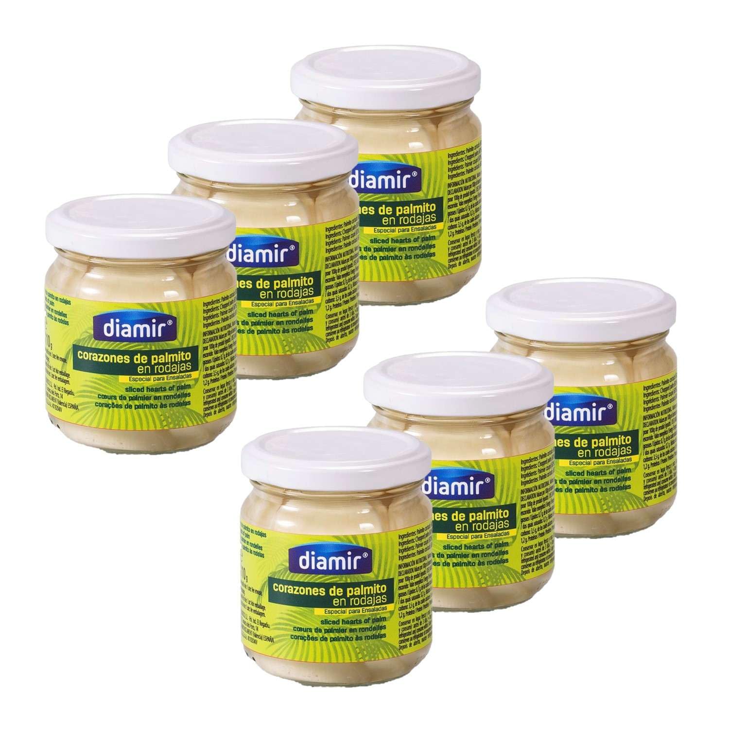 Set di 6 cuori di palma in rondella, 200 g