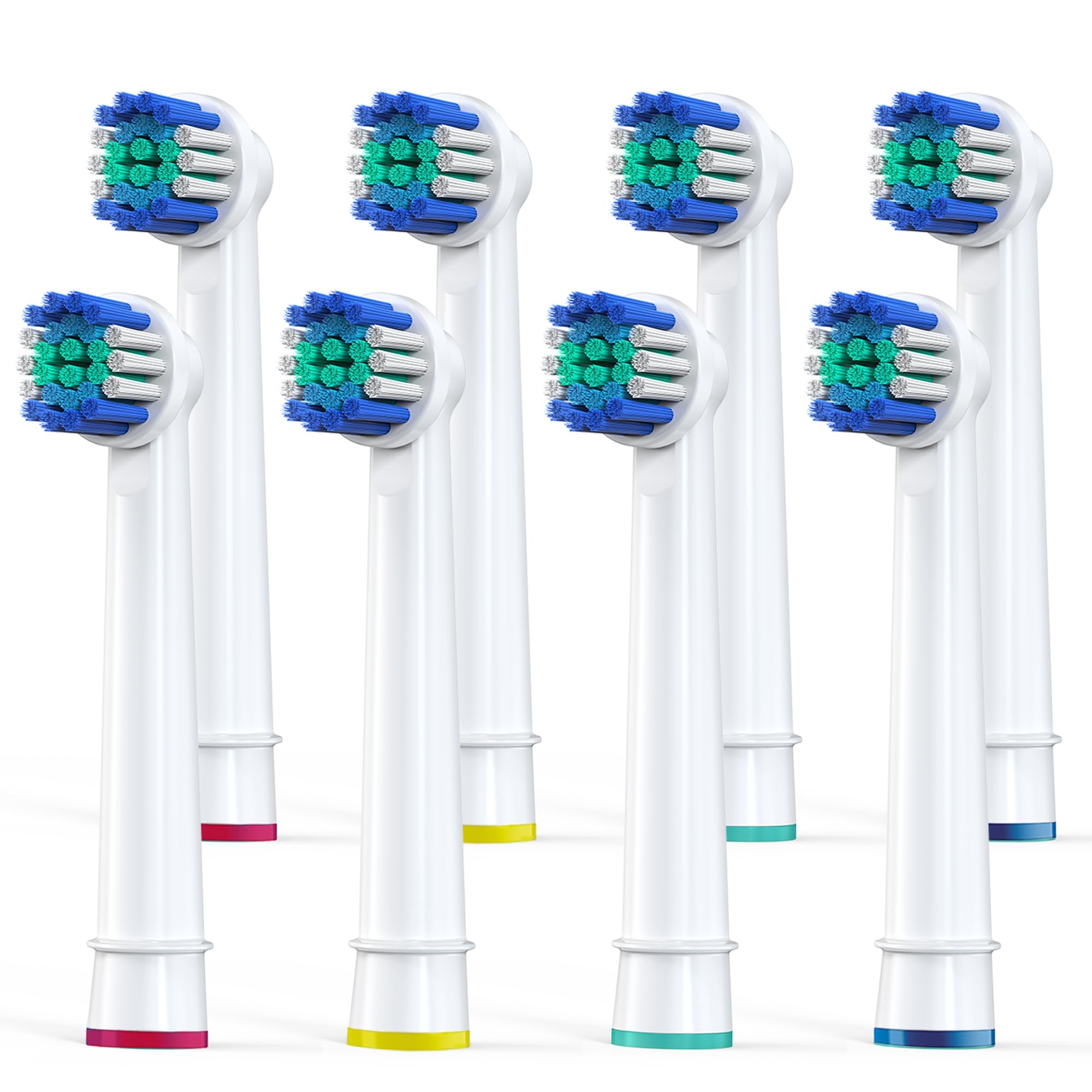 Replacement Toothbrush Heads Compatible with Oral-B Braun, Pack of 8 Professional Precision Clean Electric Toothbrush Replacement Heads for Oral-b 7000, Clean, Oral B Pro 1000, 9600, 500, 3000, 8000