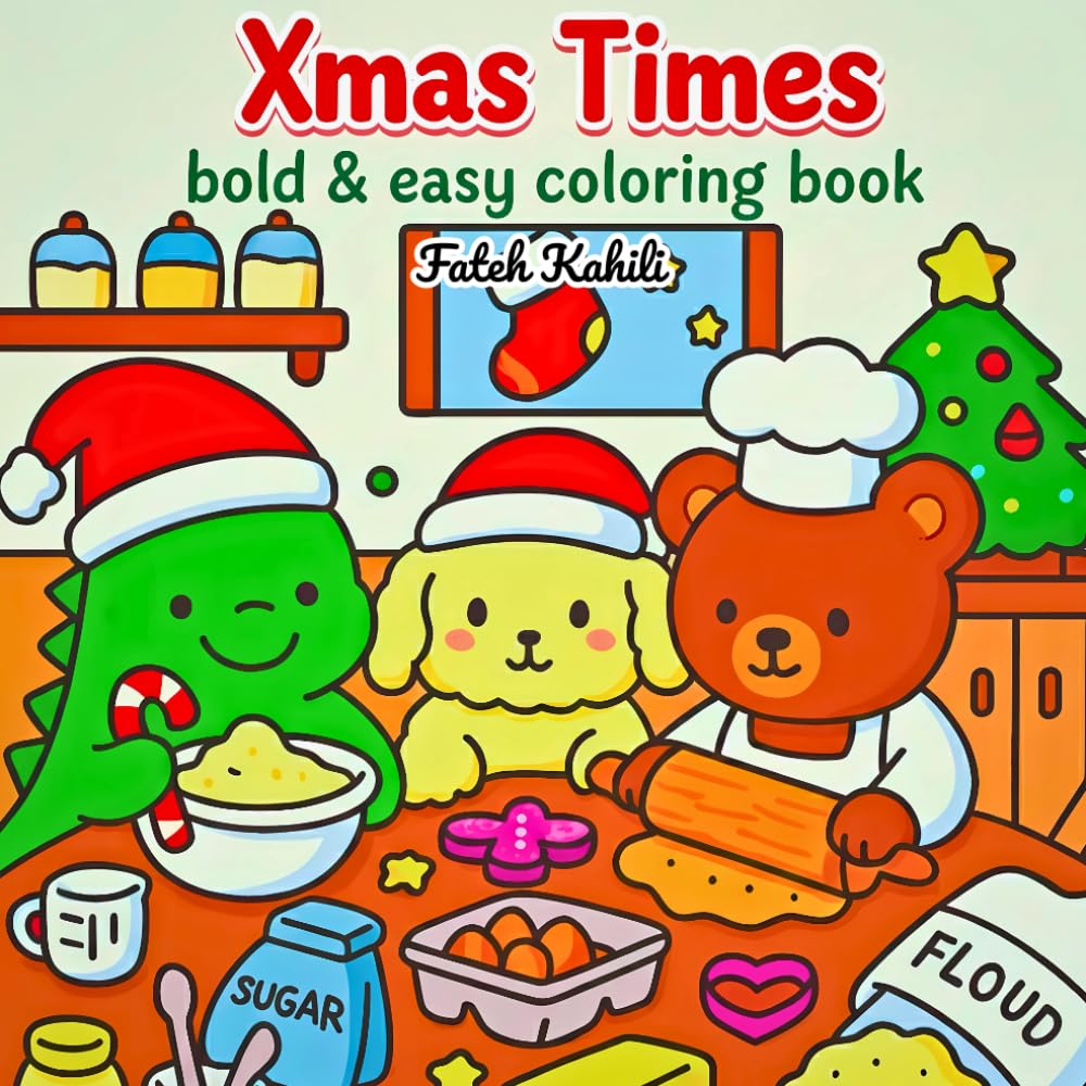 Xmas Times: Cute Winter Scenes Coloring Book for Adults
