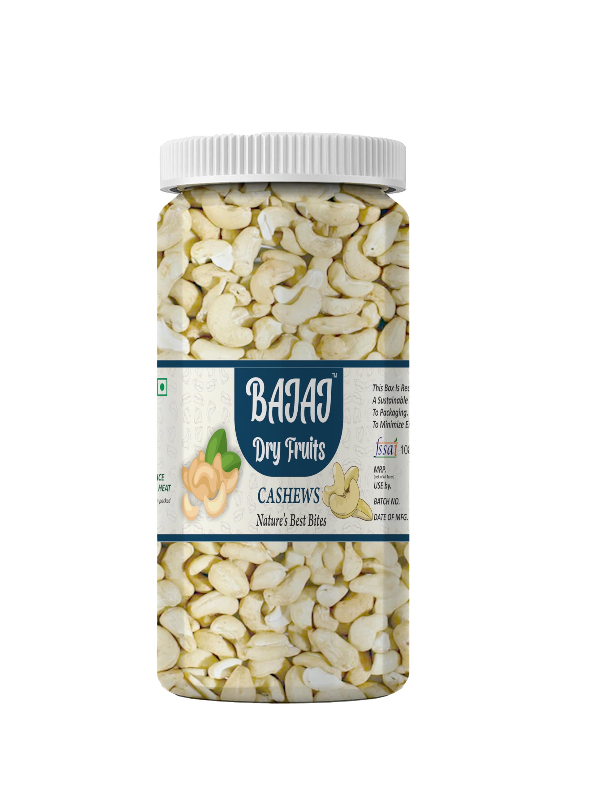 Bajaj Dry Fruits Premium Cashews, 100% Natural & Crunchy, Nutritious & Delicious Whole Nuts, Gluten Free, Source of Minerals & Vitamins (250gm) (B0D3LZ3DK3) Amazon Price History, Amazon Price Tracker