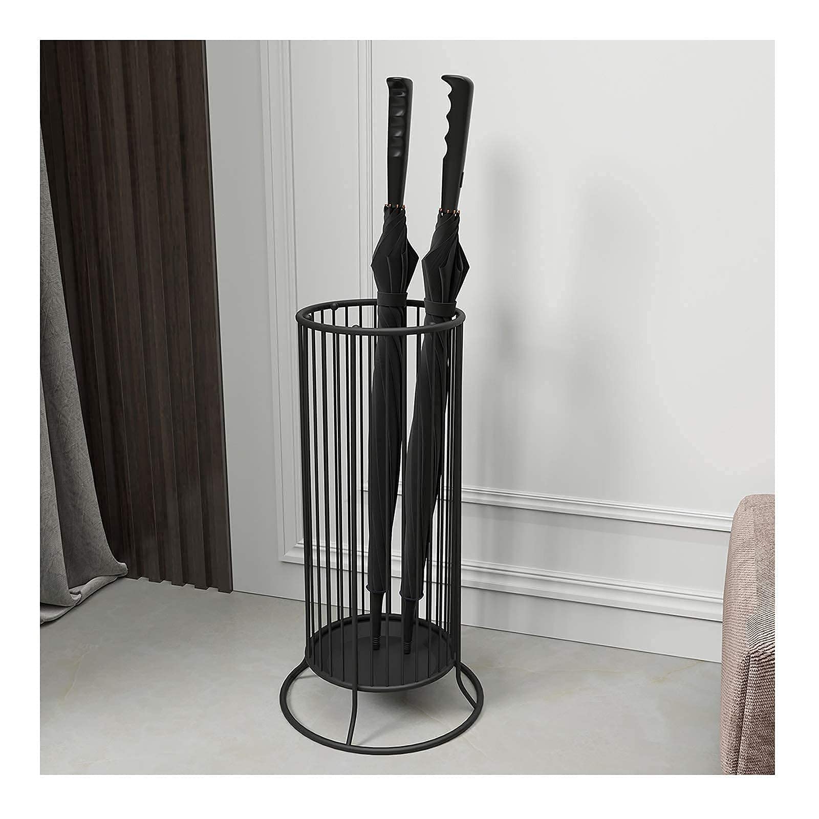 Soporte para paraguas, cubo de metal, gran capacidad, estable, duradero, entrada interior, patio