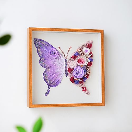 Miniatura 9 de ADDWel Caja de sombra de mariposa de rosa preservada, regalos románticos para el día de San Valentín para mamá, esposa, novia, arte de pared