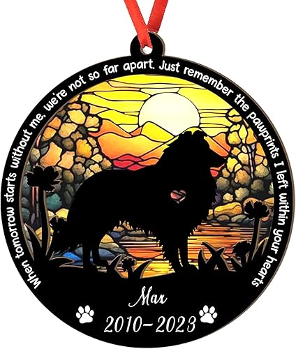 Miniatura 50 de Adorno personalizado para atrapasoles Bichon Frise, Bichon Frise Sun Catcher Adorno de Navidad – Regalo para perro amante, Bichon Frise 3D 2 capas