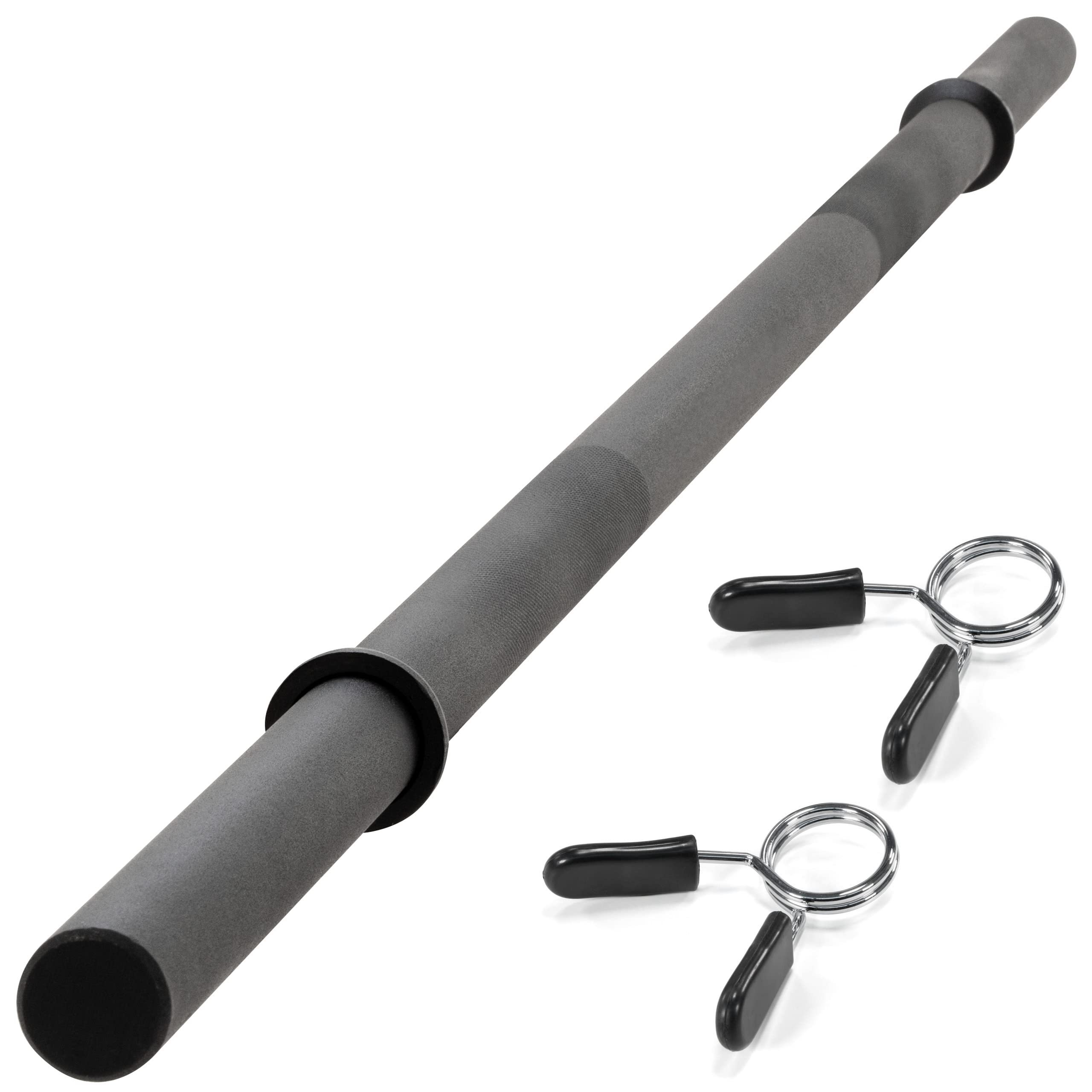 MAXXIVA® Langhantelstange - 120/140/160/180 cm, 30mm, bis 300kg, Stahl, Chrom, Federverschluss - Langhantel, Hantelstange, Langhantel-Stange, Bankdrücken
