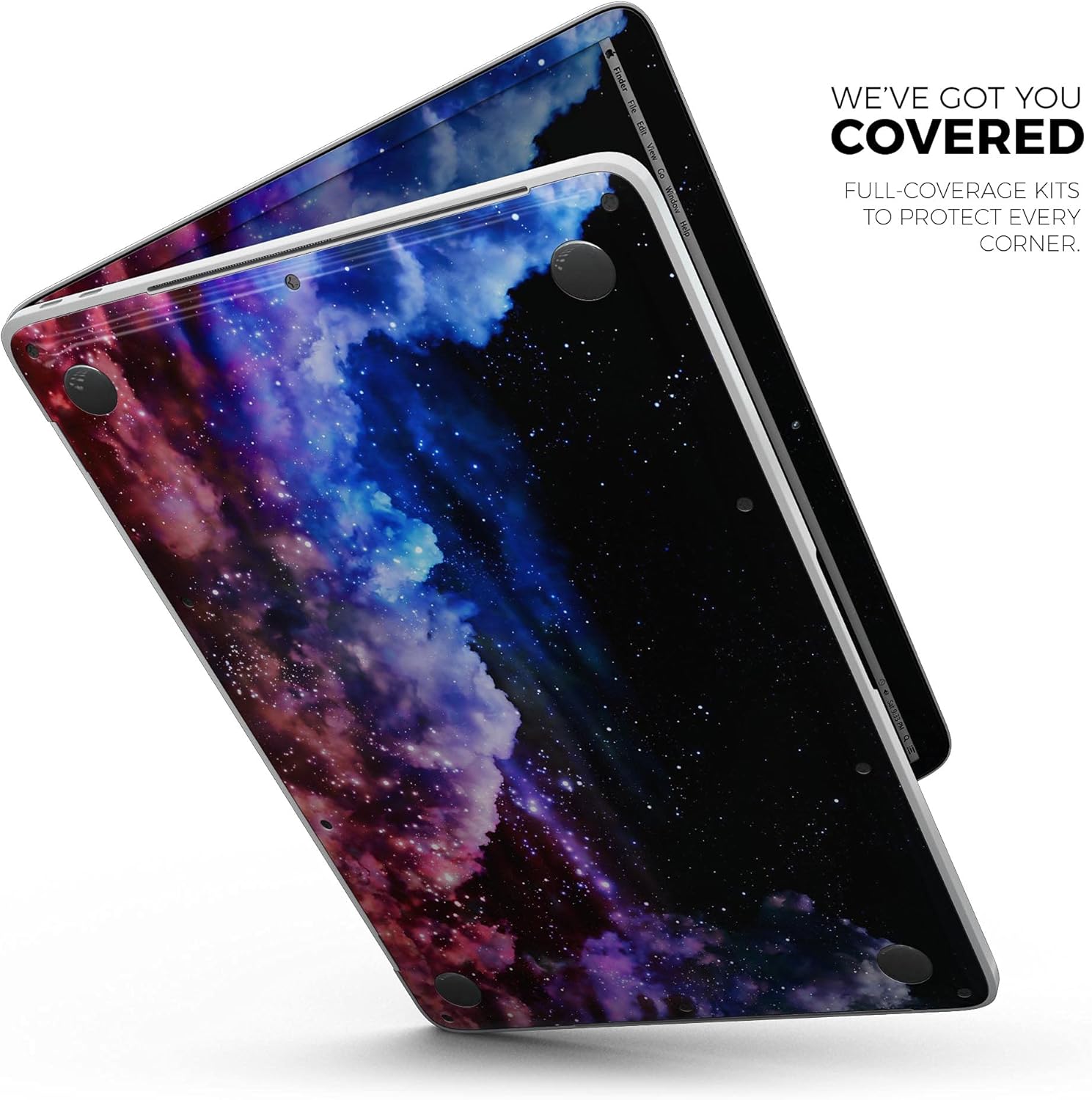 DesignSkinz - Compatible with MacBook Pro 13" Retina (A1502/A1425) - Skin Decal Protective Scratch Resistant Vinyl Wrap - Purple Blue and Pink Cloud Galaxy