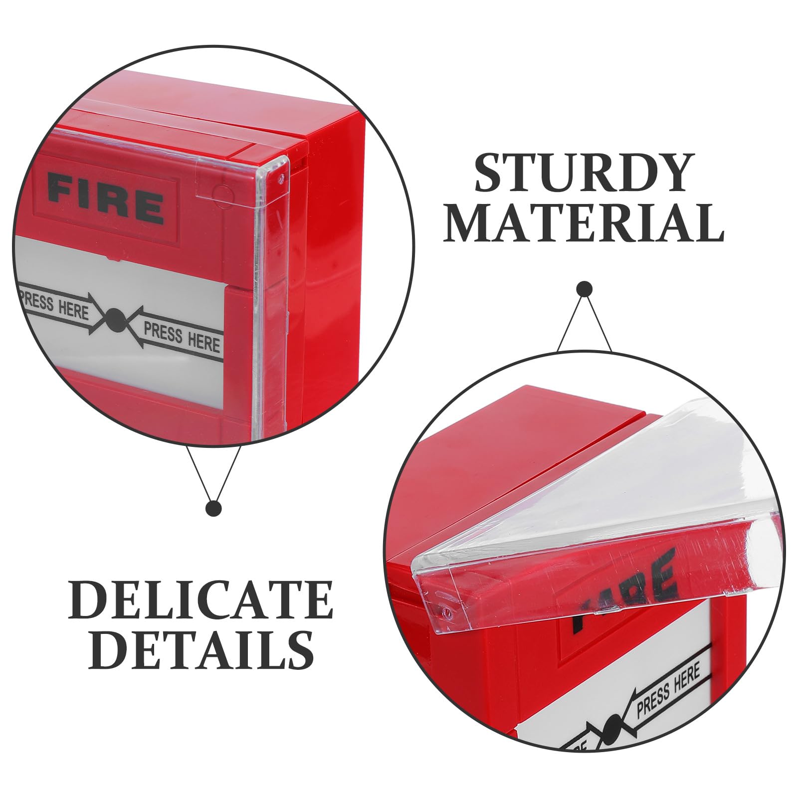 Toddmomy Botón de Alarma de Emergencia contra Incendios Manual reiniciable, Interruptor de Llamada de Ayuda, Sistema de Alarma contra Incendios rápido para Personas Mayores, Dispositivo de Seguridad