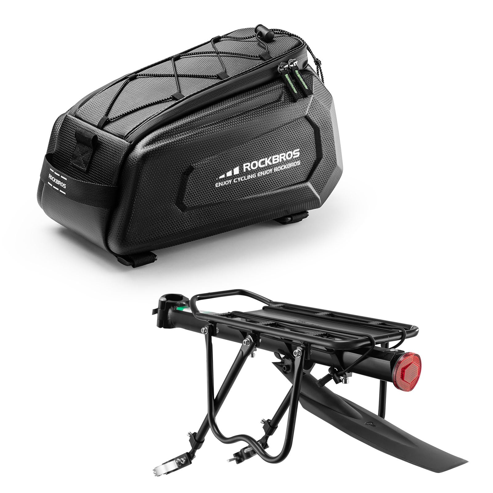 ROCKBROS Borsa Bici Posteriore Rigida, Portapacchi Posteriore Massima 50kg per Bici MTB