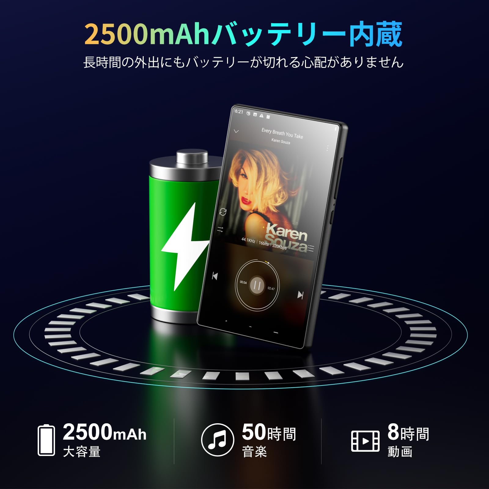 Amazon.co.jp: 80GB Android 9.0 MP3プレーヤー 5インチ 音楽