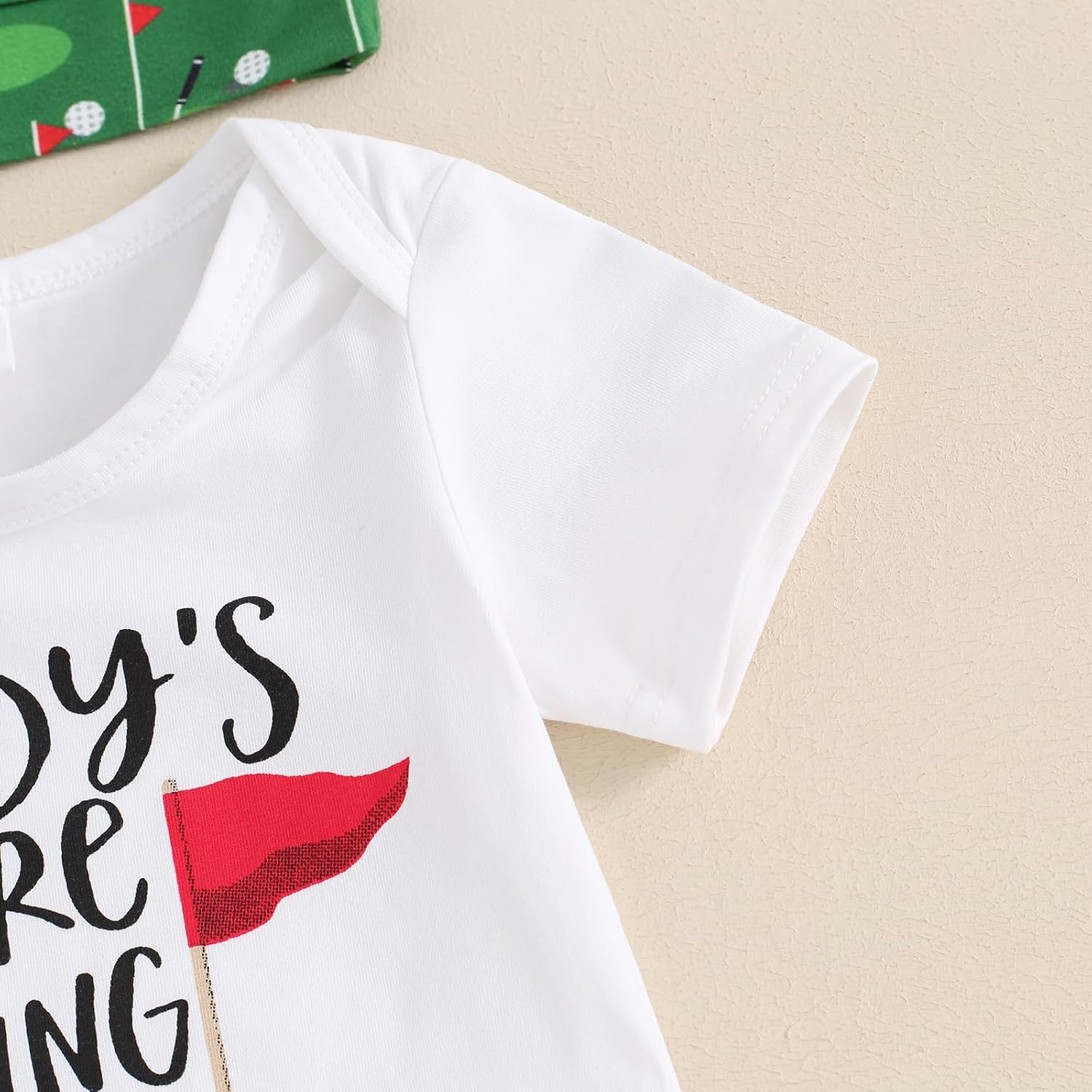 Newborn Baby Girl Boy Golf Outfit - Daddy's Future Golfing Buddy Romper & Pants Set (3Pcs) - Summer Clothes - Image 6