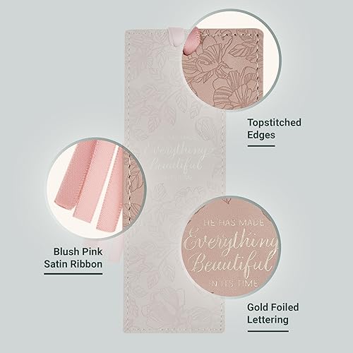 Miniatura 262 de Christian Art Gifts - Separador de piel sintética con cinta de satén y verso bíblico inspirador para mujeres y hombres, Marrón - Proverbios 31 Mujer