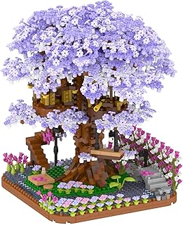 KASTWAVE Cherry Blossom Bonsai Tree Building Set, Flowers Tree House Model Sets for Adults, 2200Pcs Micro Bricks Collectible Creative Gifts for Adults Girls Boys 14+