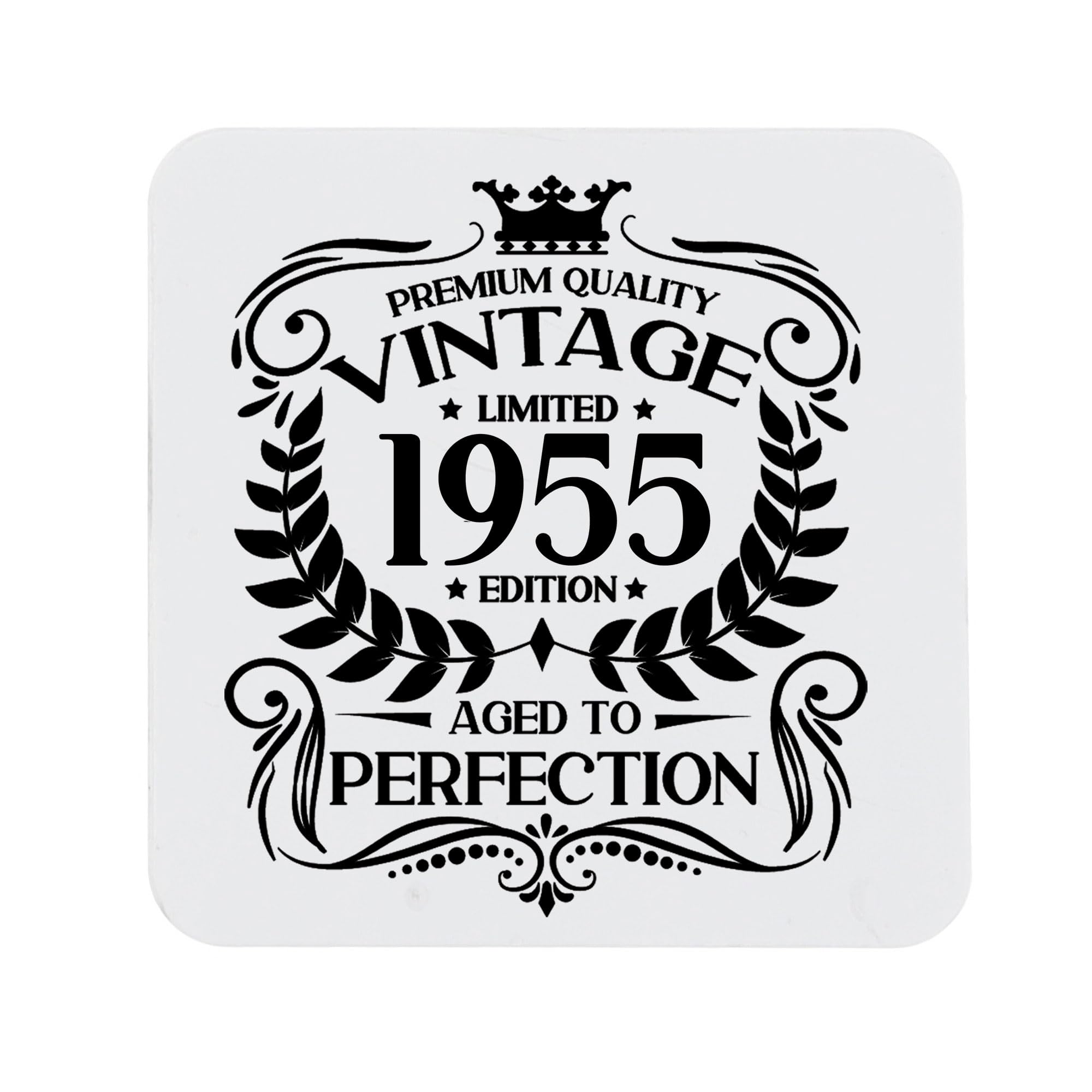 80th Birthday Gift for Men Vintage 1946 Aged to Perfection Engraved Slate Coaster Present for 80 Year Old Etched Natural Slate Placemat (Round Slate) — view 30