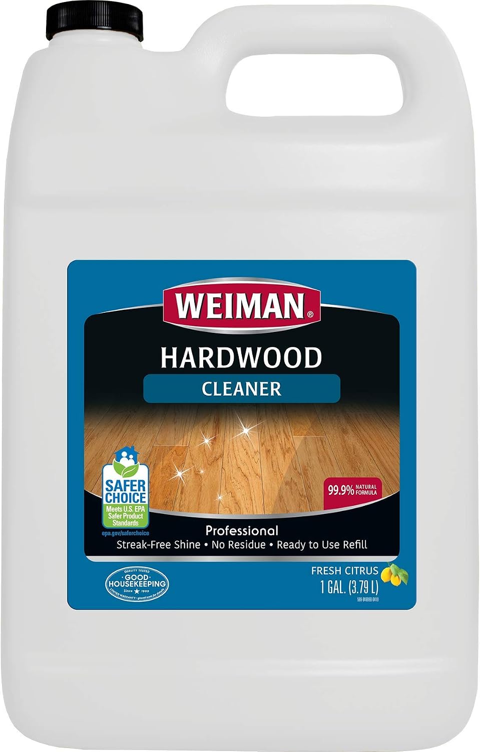 Weiman Hardwood Floor Cleaner - 128 Ounce Refill - Finished Engineered Hardwood Floors