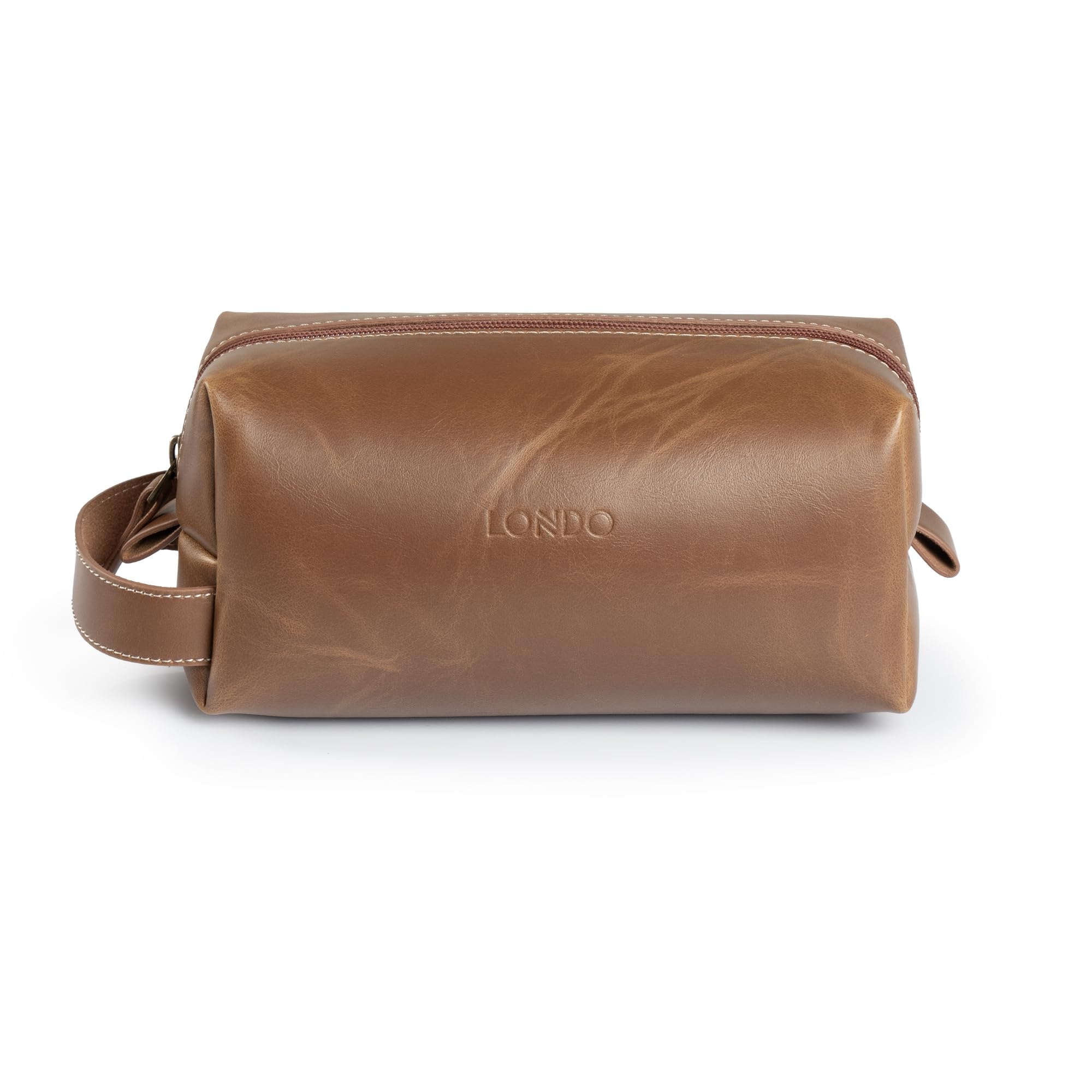 LONDO Leather Cosmetic Makeup Pouch & Travel Watch Box. High Quality Stylish Durable Protective Storage Organizer for Toiletries & Versatile Accessories - Image 3
