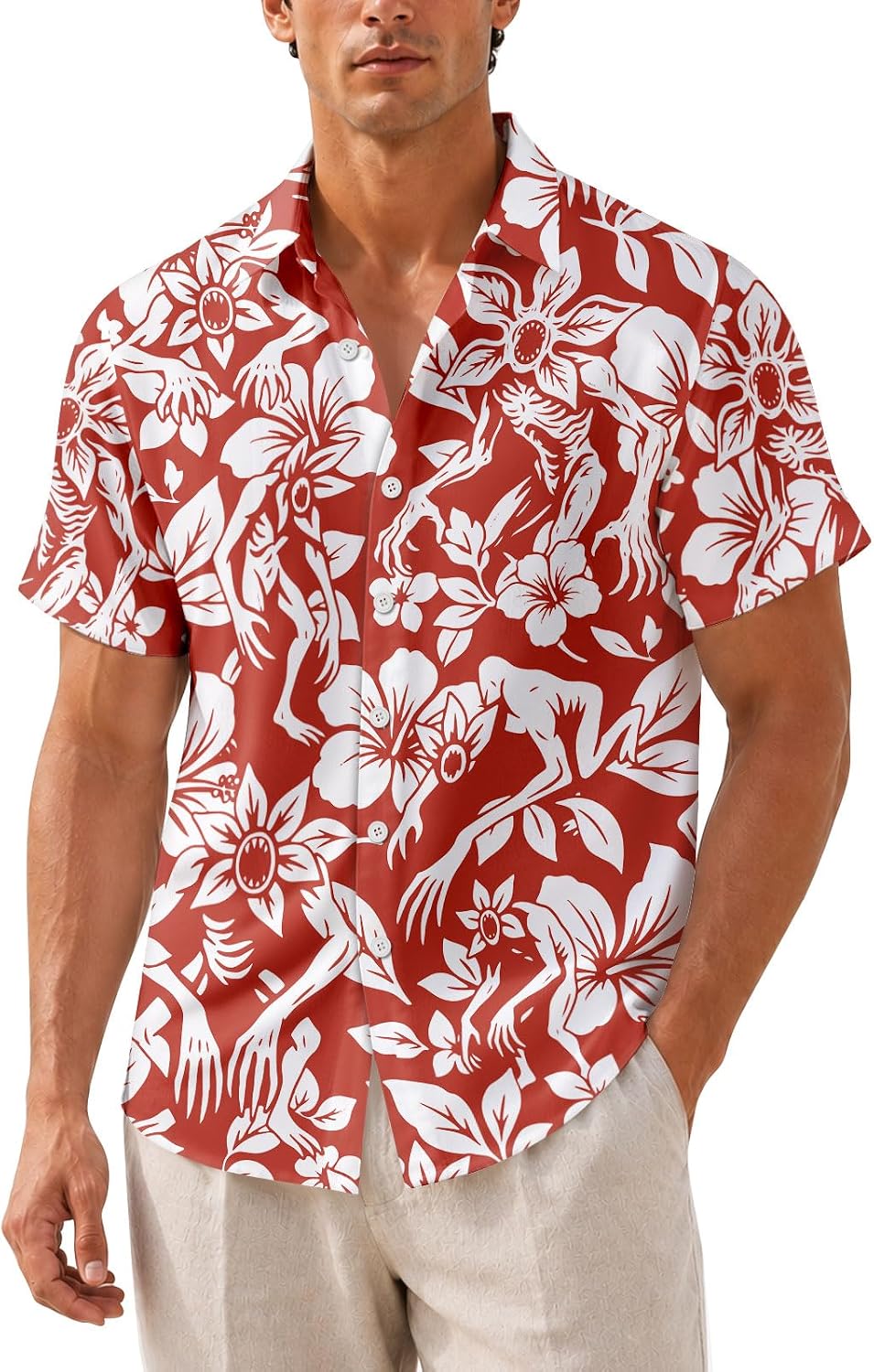 Movie Characters Men's Hawaiian Shirts Short Sleeve Button Down