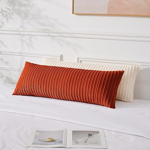 Miniatura 193 de UGASA - Juego de 2 fundas de almohada de terciopelo a rayas, funda decorativa para cojín con cremallera oculta para el hogar, sofá, dormitorio,