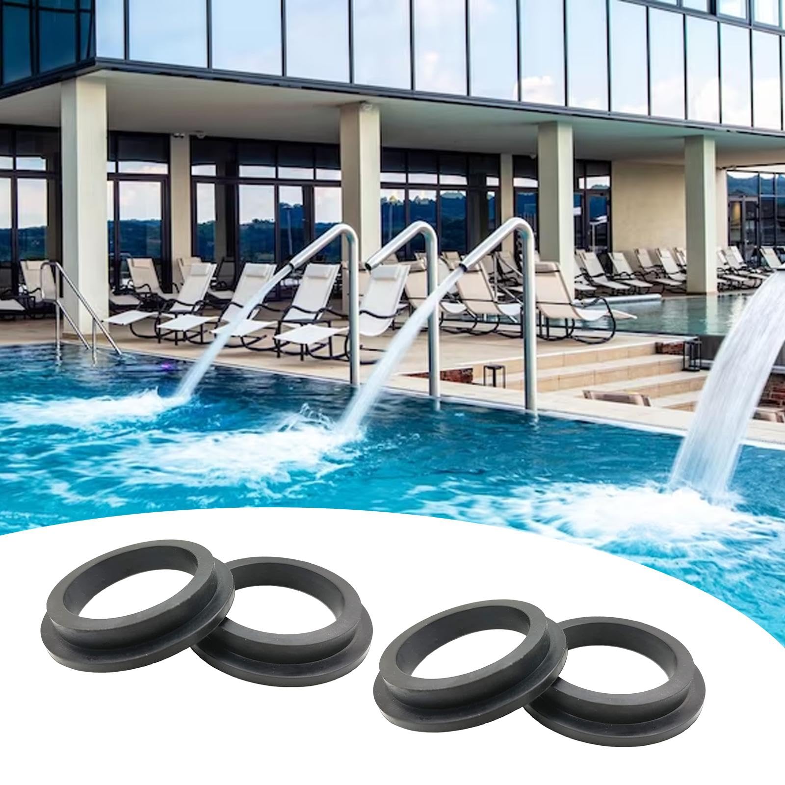 6X 4 Pezzi Guarnizione O- Anello di Tenuta Rondella in Gomma Accessorio Filtro Pompa Ricambio Gomma Robusta Adatto per Piscine