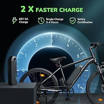 Finbike Electric Bike Adults, 26" Electric Mountain Bicycle With