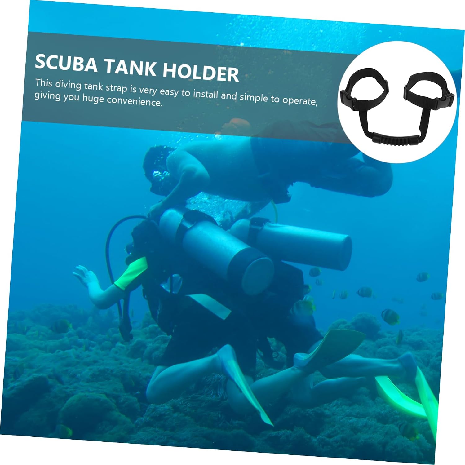 Toddmomy Scuba Air Tank Carrier Non- Strap for Convenient Oxygen Tank Transport for Diving and Boating Adventures Portable Handle Design for Easy Carrying