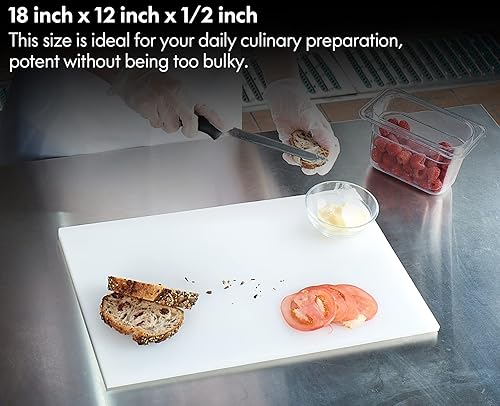 Miniatura 2 de CURTA Paquete de 4 tablas de cortar para cocina, 18 x 12 x 0.5 pulgadas, 4 piezas (blanco, rojo, verde, azul) tabla de cortar de plástico con código