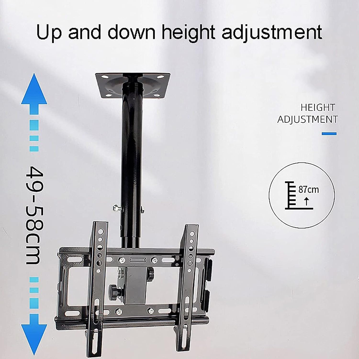 Soporte para televisor, Soporte telescópico para TV de Techo Exterior, Apto para techos Planos y abovedados