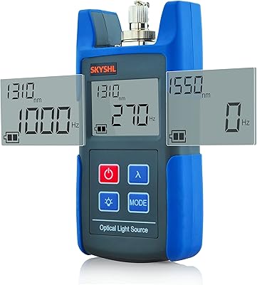 SKYSHL 1310nm 1550nm Handheld SM Optical Fiber Light Source Tester with SC FC ST LC UPC Adapter (SS103S-11)