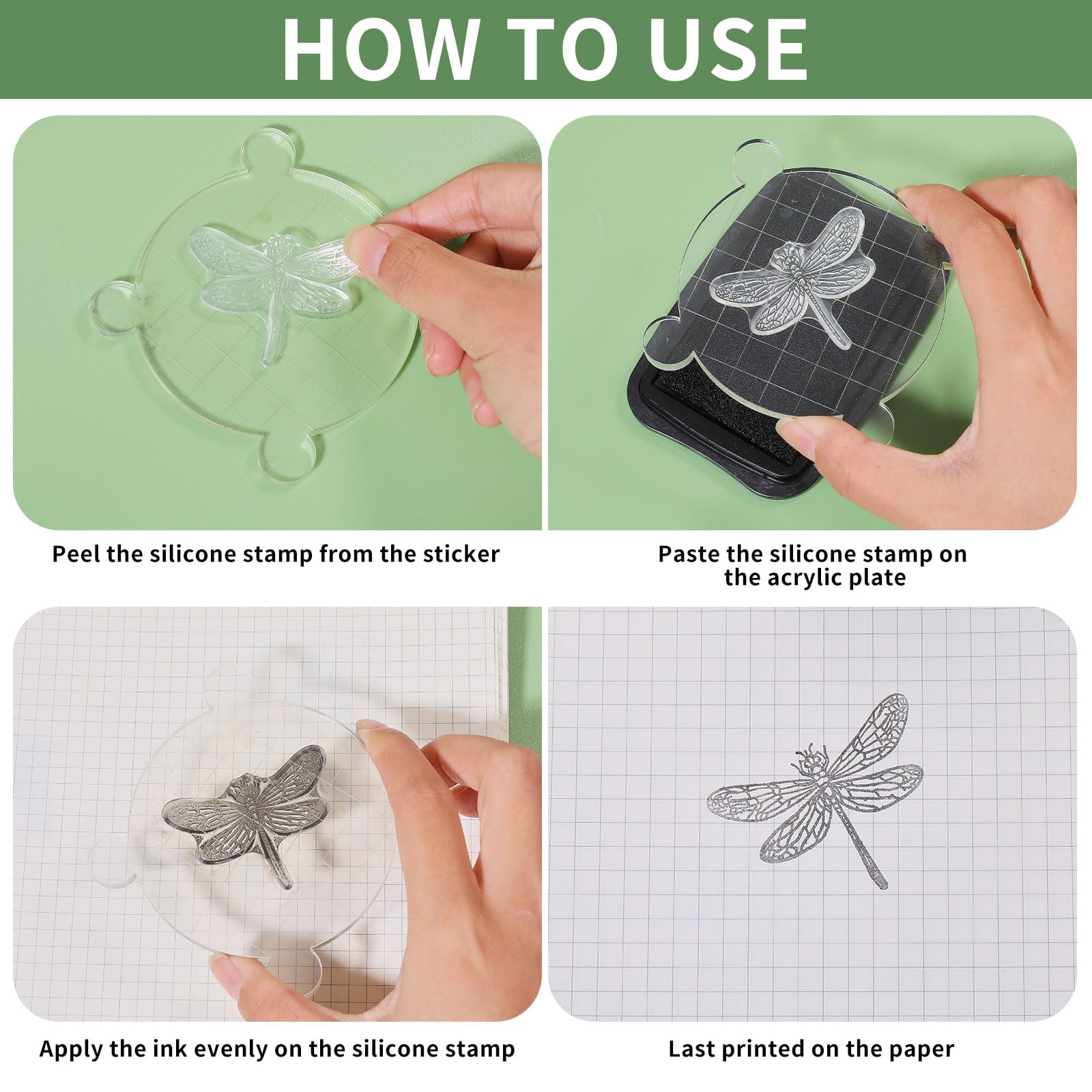 GLOBLELAND Tibri Trasparenti Tibro In Silicone Con Cornice Per Foto