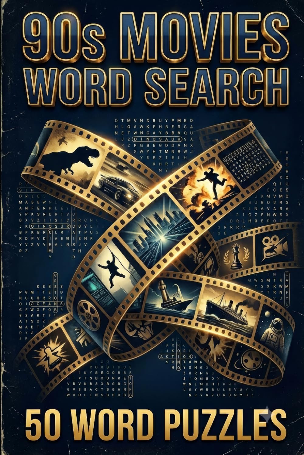 90s Movies Word Search: 50 Puzzles Featuring Titles, Characters, Actors & Directors from 1990–1999 word search puzzle book 90s movies film trivia