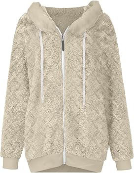 MJGkhiy Felpa Pile Donna con Zip E Cappuccio Invernale Caldo Cerniera Hoodie in Sherpa Morbido Taglie Forti Giubbotto Fine Fleece Comoda Sportiva Sweatshirt Pesante Teddy Casual Autunno Giacca