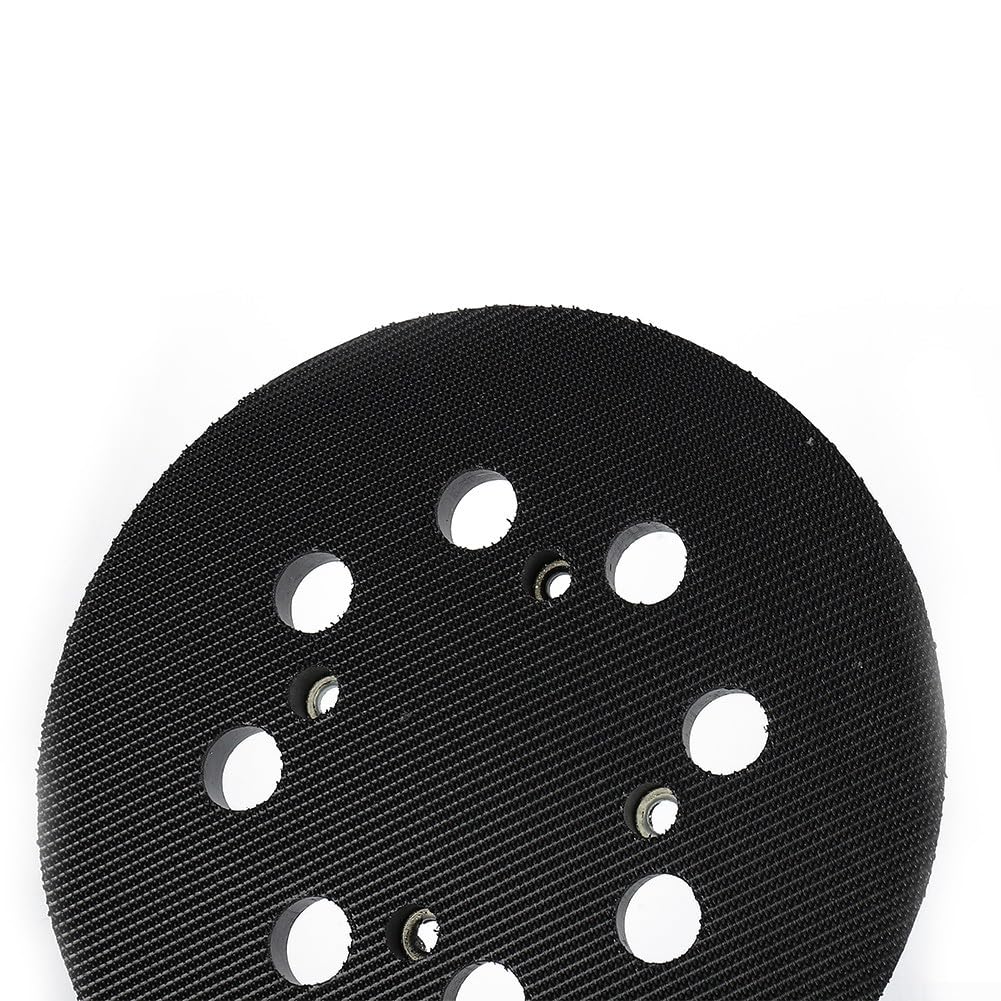 Platorello abrasivo per levigatrice orbitale a 8 fori, 125 mm, 125 mm, compatibile con DWE6423/6421/DCW210B, N329079, ricambio in plastica