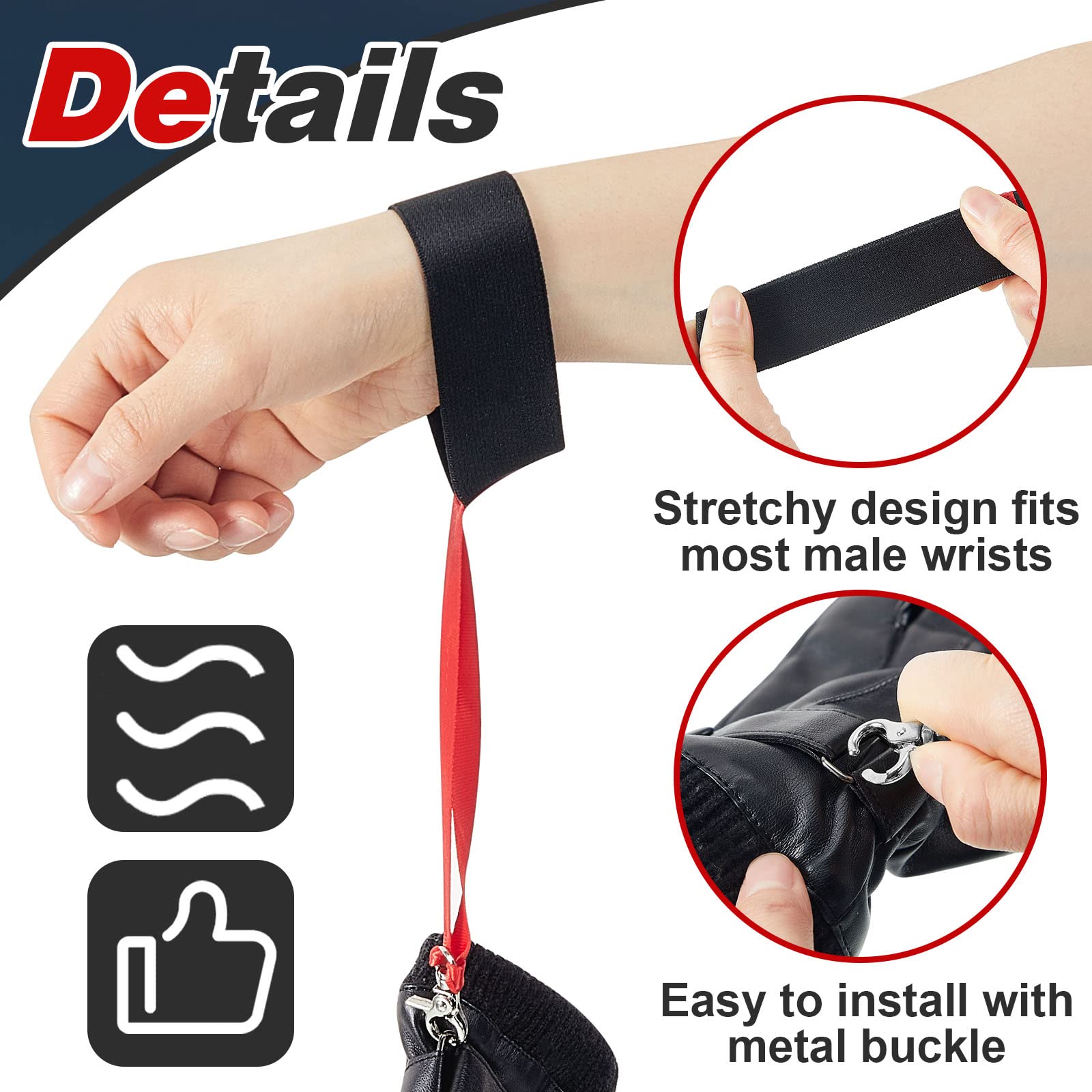 Sangles à Gants - Sangles à Gants D'hiver, Bandes élastiques De Ski