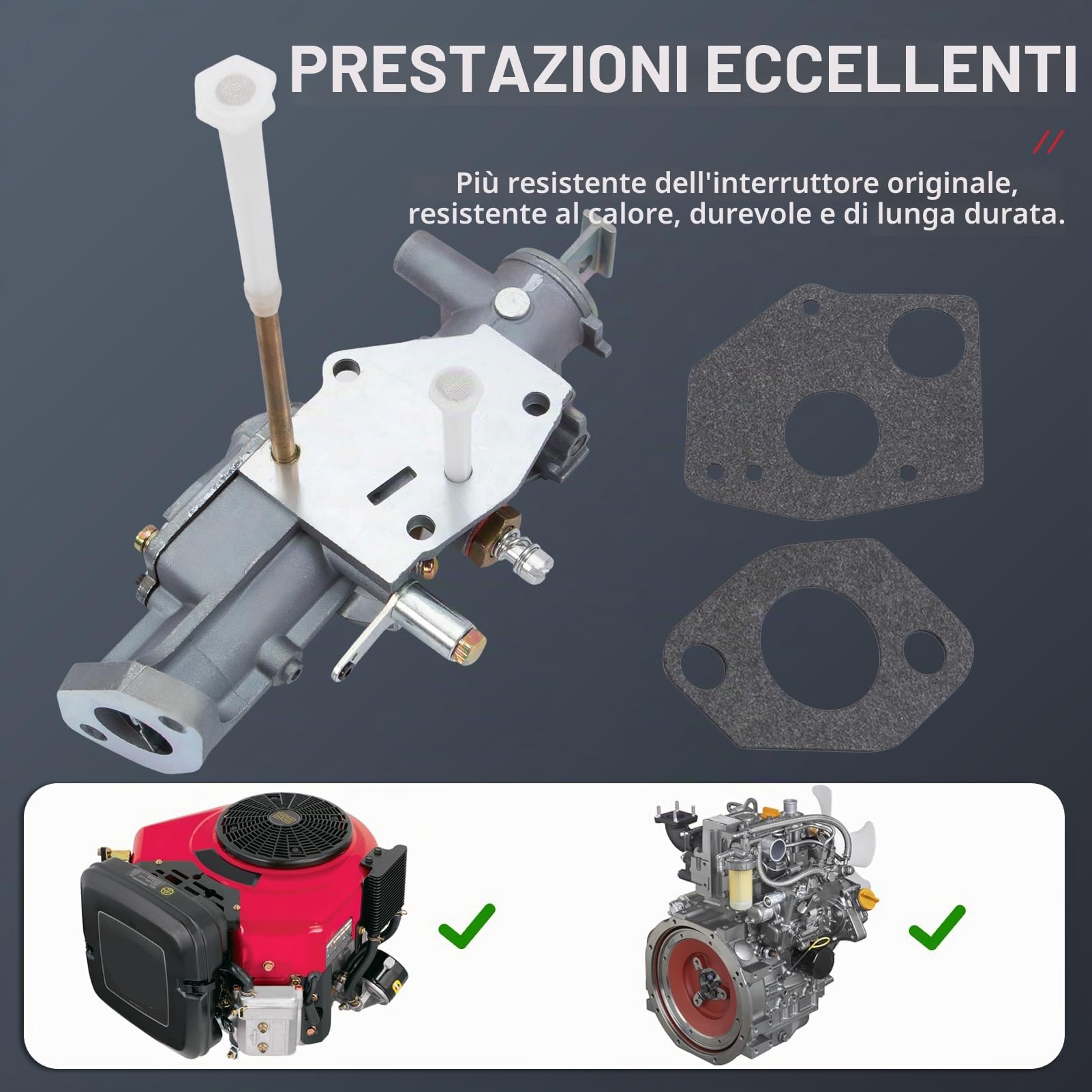 Kit carburatore 299437 per 4 tempi, adatto per piccoli motori & Stratton 135200 131231 100200