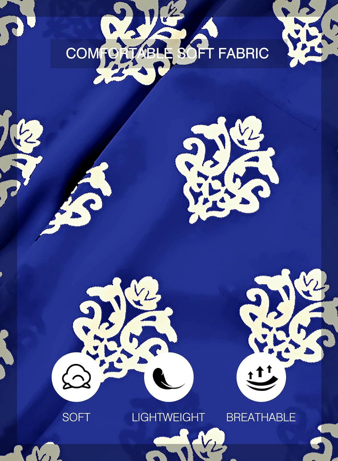 SHEWIN Women's Casual V Neck Floral Print Chiffon Blouses 3/4 Sleeve Boho Summer Tops Shirts - Image 6