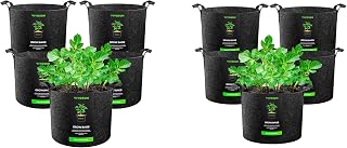 VIVOSUN 5-Pack 7 Gallon and 5-Pack 3 Gallon Plant Grow Bags Fabric Pots with Handles
