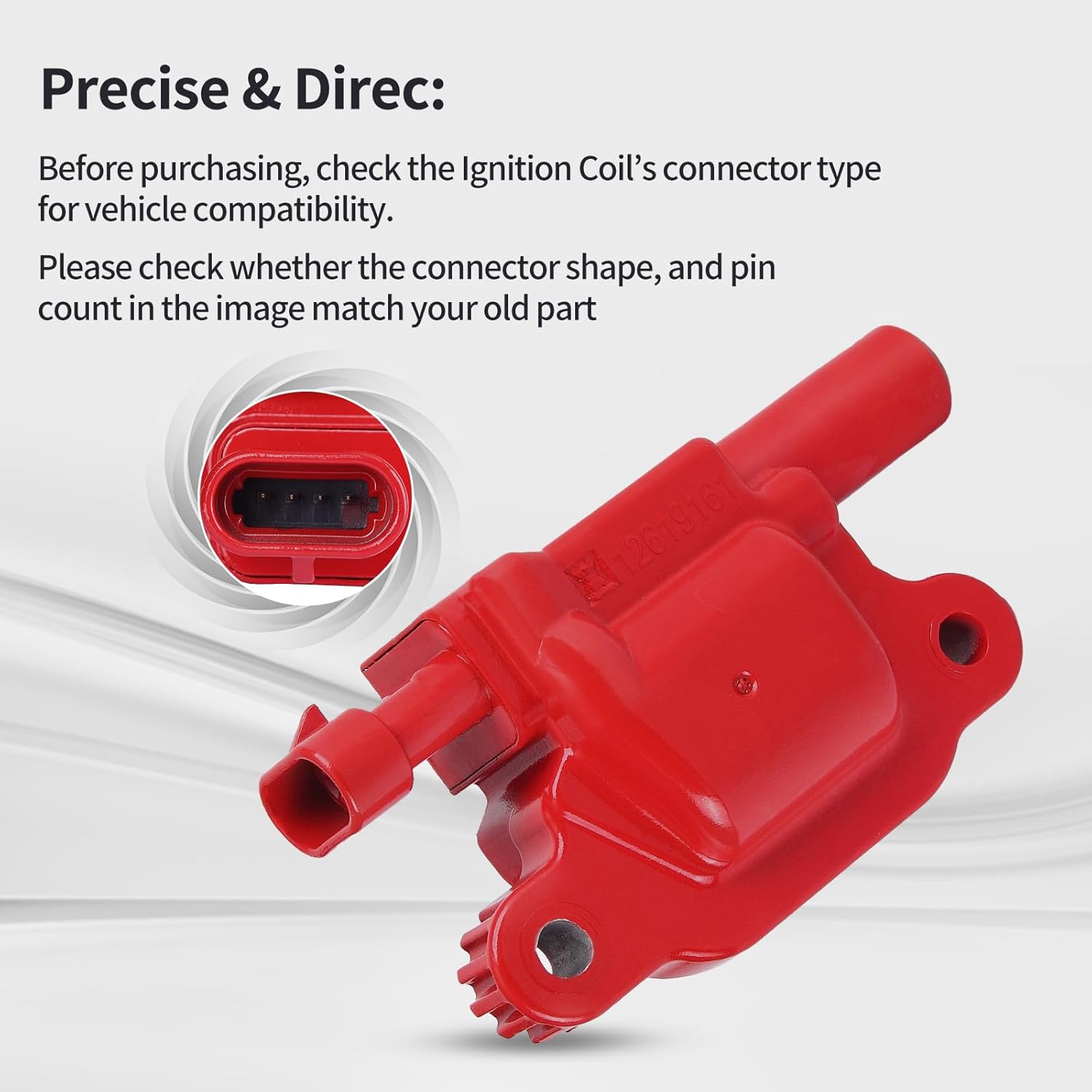 Ignition Coil Pack Fits for Chevy Silverado 1500 Avalanche Express Suburban Tahoe, for GMC Savana Sierra Yukon, for Buick Rainier, for Pontiac G8, for H2 H3 H3t 5.3L 6.0L Replace UF413 8PCS Red