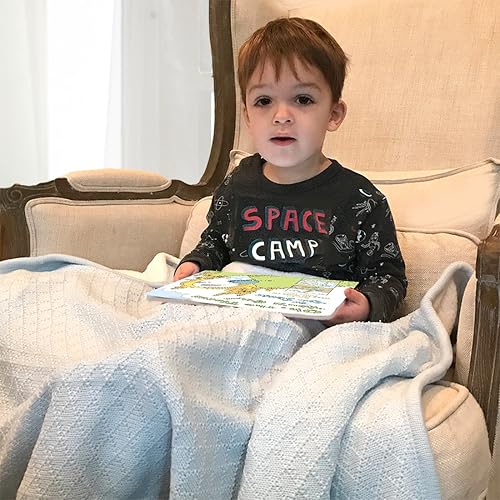 Vista 3 de Knoten Luxe - Manta de punto trenzado Sherpa para bebé (cristal de playa)