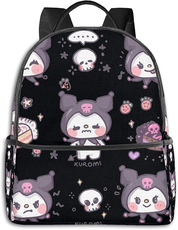 Yaxinduobao Kuromi Canvas Backpack Travel Laptop Lightweight Casual