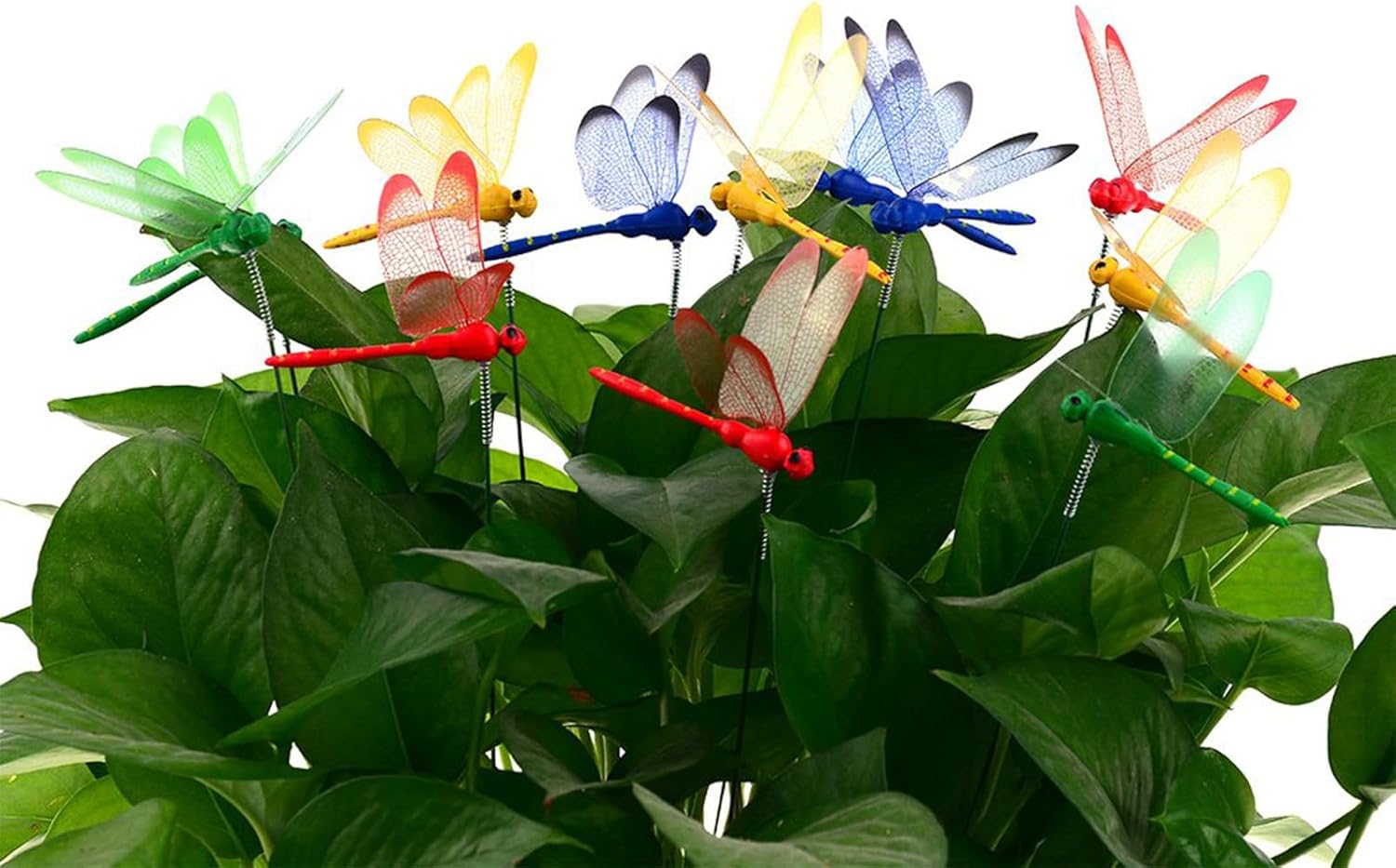 60Pcs Dragonfly Decoration Stakes 3D Dragonfly Artificial Garden Ornaments Dragonflies Patio Decoration Dragon Fly Garden Stakes for Indoor Outdoor Garden Birthday Wedding Party Decor