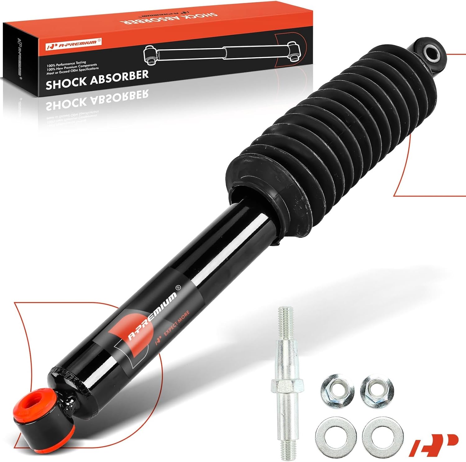 A-Premium Front Steering Damper Compatible with Ford F-250 Super Duty 2008-2016/2018-2020, F-350 Super Duty 2008-2020, F-450 Super Duty 2009-2013, F-550 Super Duty 2008-2019