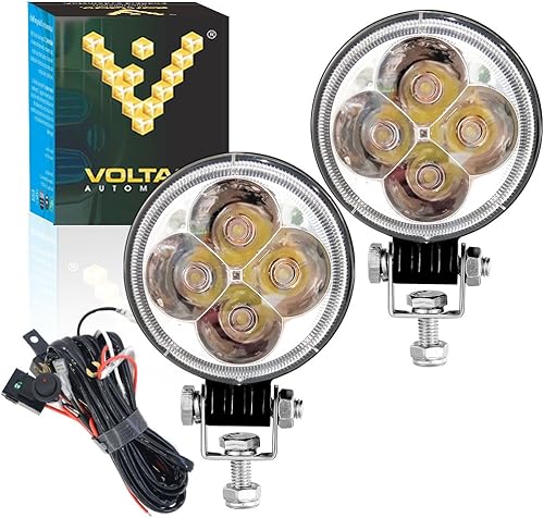 Miniatura 13 de Voltage Automotive - Foco LED redondo de 3 pulgadas para motocicletas todo terreno, 4x4, Jeep, SUV, ATV, tractor, barco, 6000 K