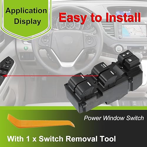 Miniatura 6 de Reemplazo del interruptor de ventana principal del lado del conductor delantero izquierdo para Honda Accord Sport 2013-2017 Reemplazar OE