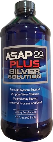 American Biotech Labs - ASAP 22 Plus Silver Solution - Immune System Support, 22 ppm Silver Solution Dietary Supplement - (16 oz)