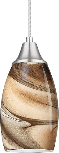 Miniatura 12 de Mini Luces Colgantes de Vidrio, Luminarias Colgantes de Vidrio Artístico Soplado, Accesorios de Luz Colgante para Isla de Cocina, Pantalla de